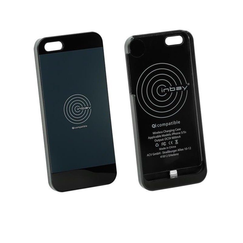 Qi Nabíjacie púzdro iPhone 5 / 5S, čierne Qi CASE iP5
